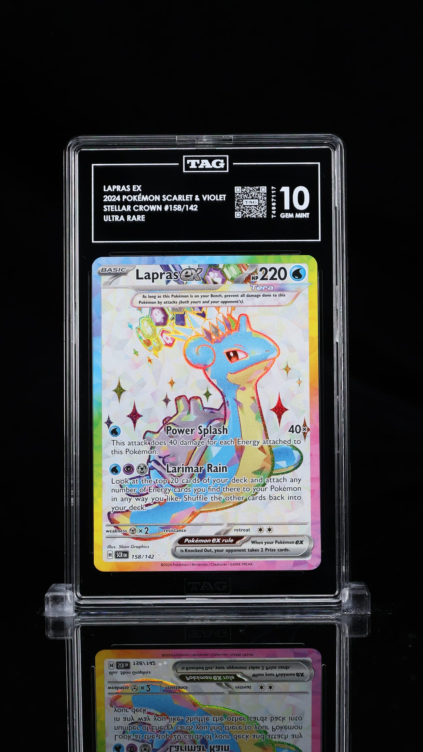 Lapras ex - #158 Ultra Rare - Scarlet & Violet - TAG 10